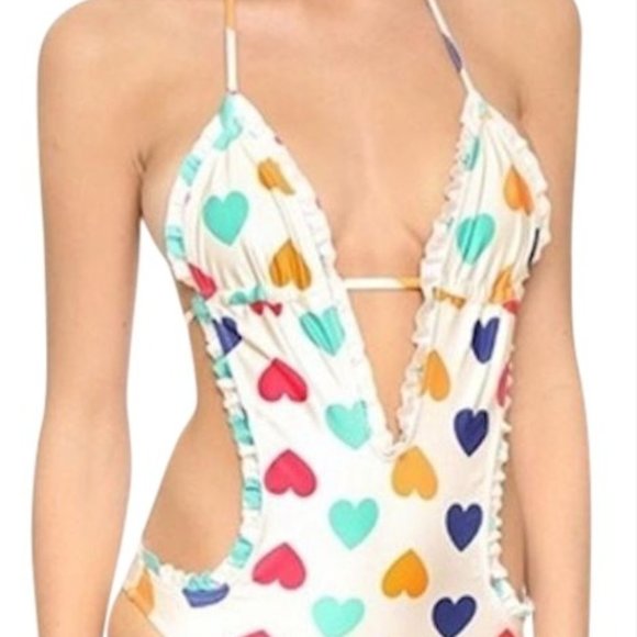 Wildfox Other - Wildfox Vintage Hearts Monokini